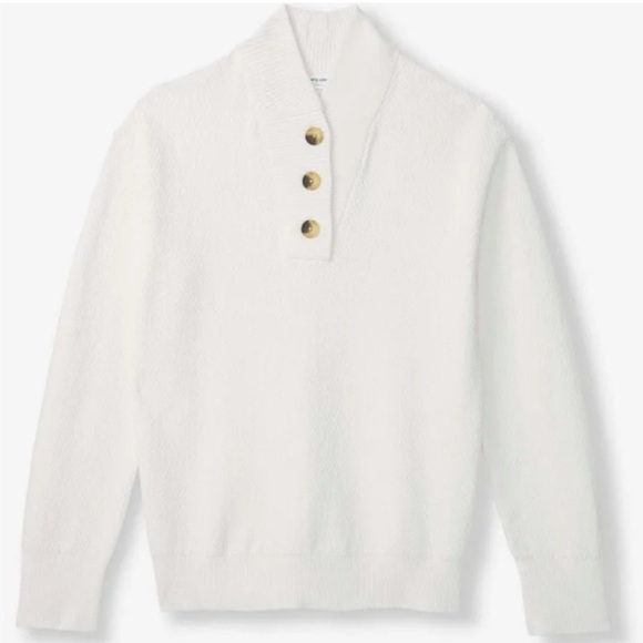 Tommy John Tops - Tommy John Cream Sweater with Button Detail